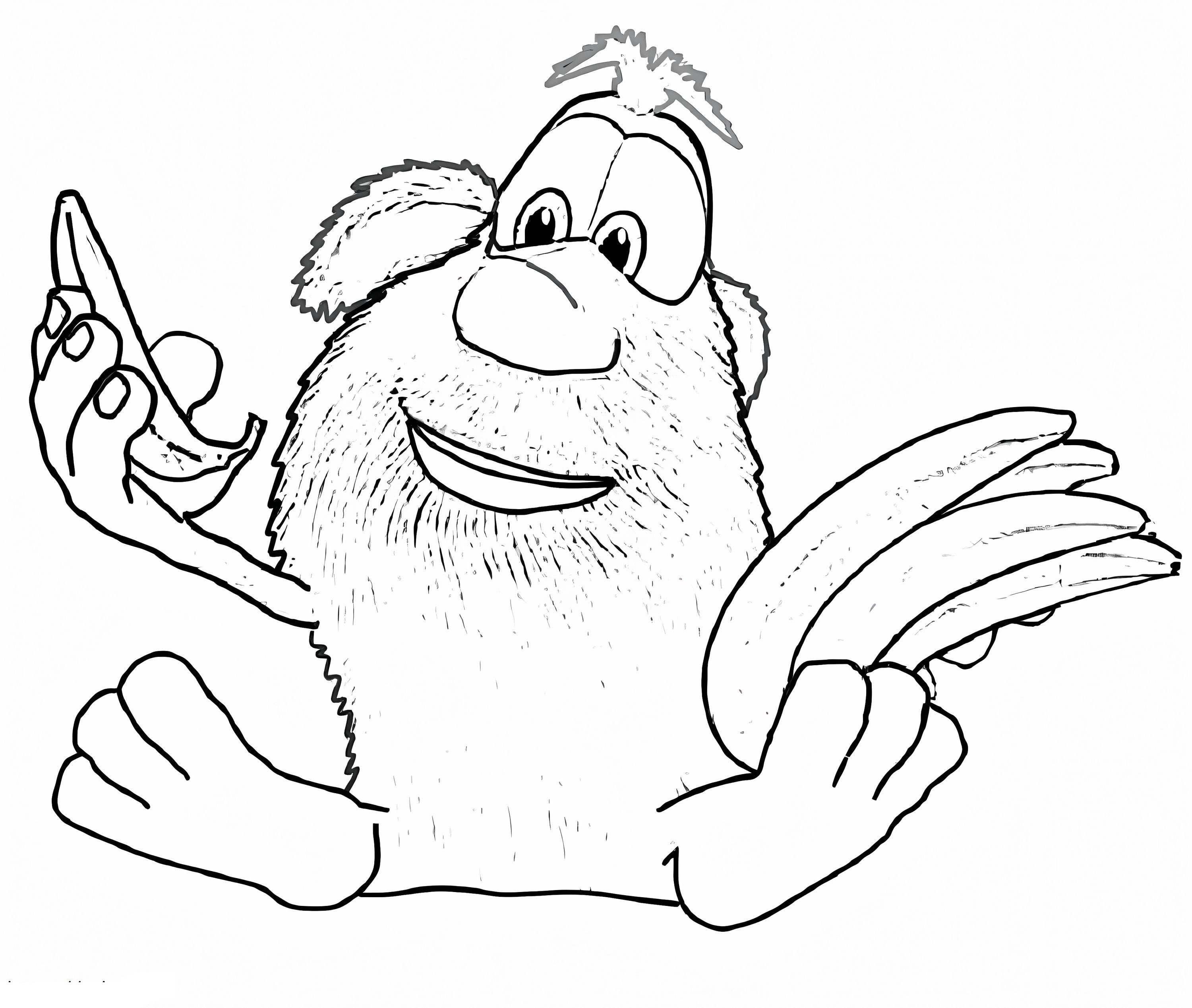 Fisa de colorat cu Booba si bananele 12